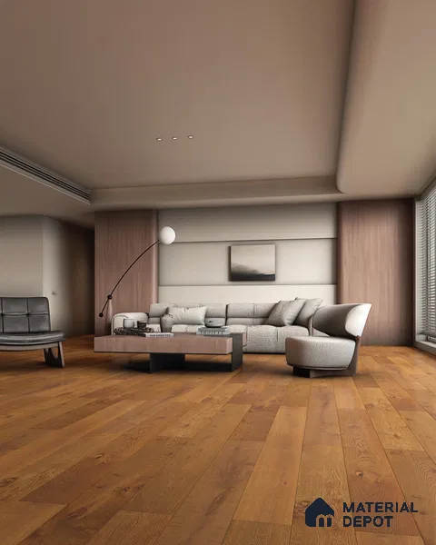 Engineered Wood Floor EF 00068 F Vestige Copper Luster 75 x 8 inch (1900x194 mm) - 14 mm | 3 Layer Flooring | 3 mm Top Layer | 25 Year Warranty | Eco Friendly | Moisture Resistant | Click Lock Technology