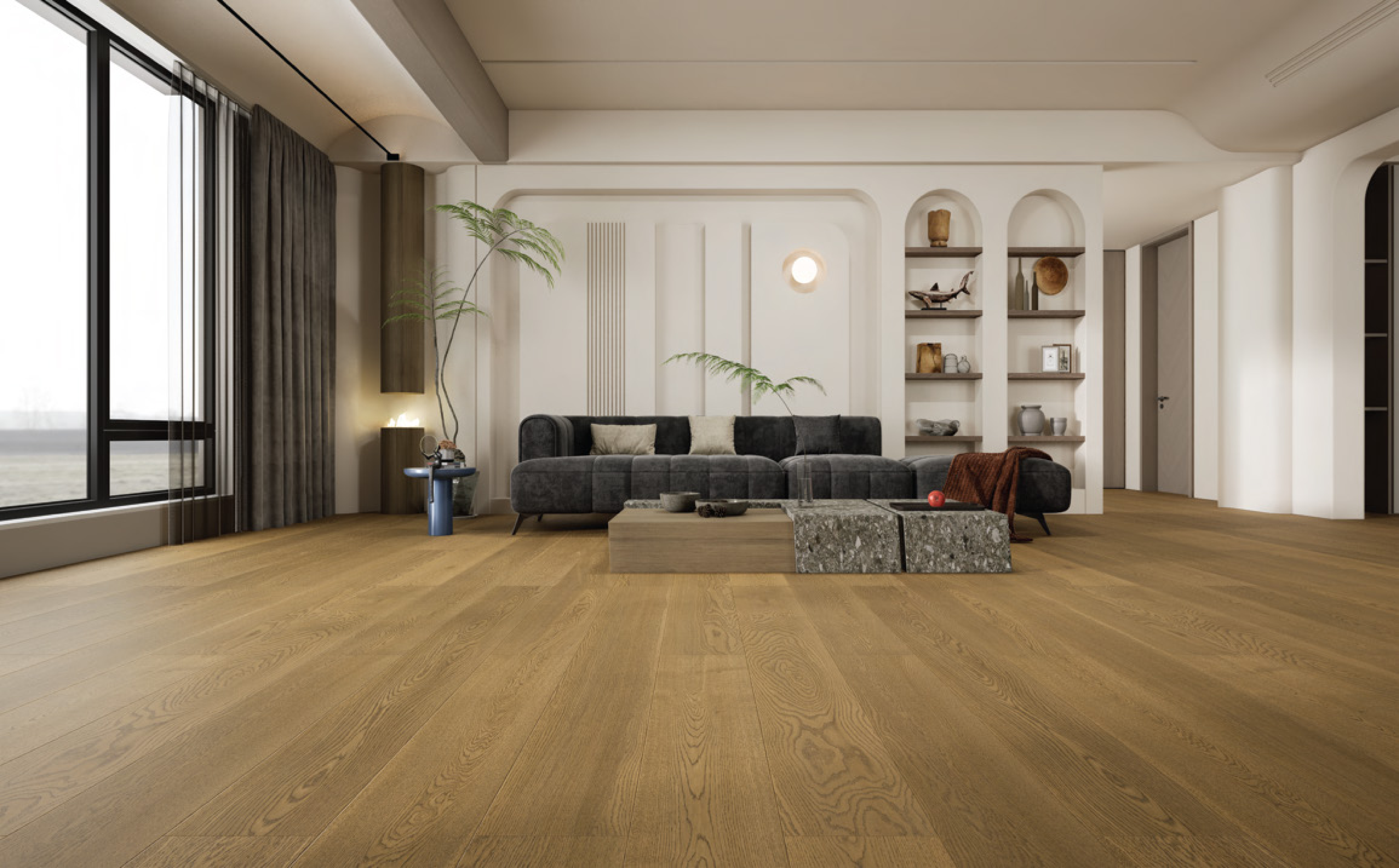 Engineered Wood Floor EF 00068 E Vestige Harvest Gold 75 x 8 inch (1900x194 mm) - 14 mm | 3 Layer Flooring | 3 mm Top Layer | 25 Year Warranty | Eco Friendly | Moisture Resistant | Click Lock Technology