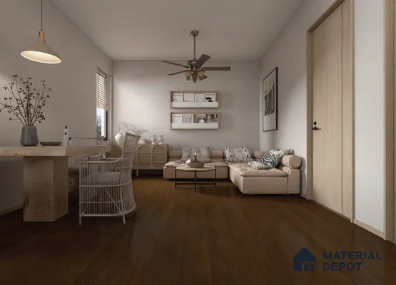 Engineered Wood Floor EF 00068 I Vestige Roasted Nutmeg 75 x 8 inch (1900x194 mm) - 14 mm | 3 Layer Flooring | 3 mm Top Layer | 25 Year Warranty | Eco Friendly | Moisture Resistant | Click Lock Technology
