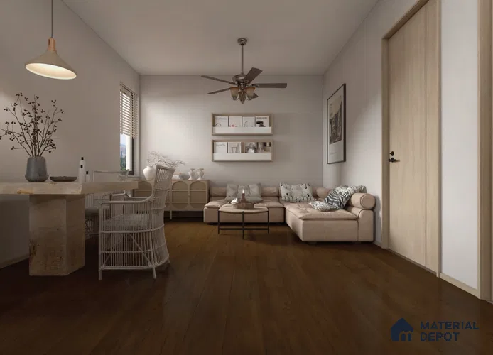 Engineered Wood Floor EF 00068 I Vestige Roasted Nutmeg 75 x 8 inch (1900x194 mm) - 14 mm | 3 Layer Flooring | 3 mm Top Layer | 25 Year Warranty | Eco Friendly | Moisture Resistant | Click Lock Technology