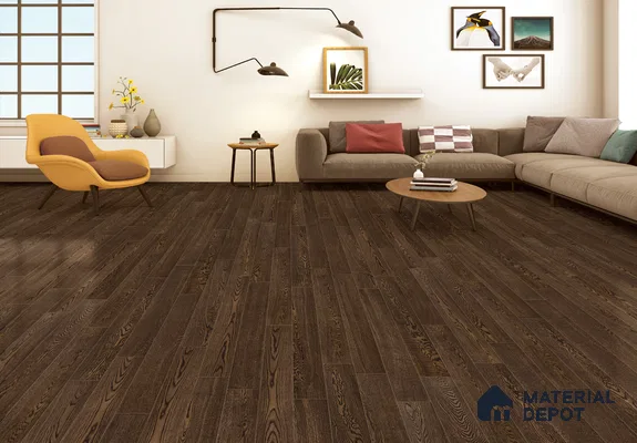 European Oak Engineered Wood Floor EF 00063 E Willow Dusk 47 x 5 inch (1200x127 mm) - 12 mm | Multilayer Flooring | 2 mm Top Layer | Suitable with Underfloor Heating | UV Lacquer Coating | Brushed Finish | Drop Lock | 25 Years Warranty