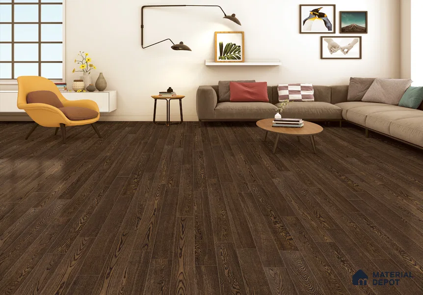European Oak Engineered Wood Floor EF 00063 E Willow Dusk 47 x 5 inch (1200x127 mm) - 12 mm | Multilayer Flooring | 2 mm Top Layer | Suitable with Underfloor Heating | UV Lacquer Coating | Brushed Finish | Drop Lock | 25 Years Warranty