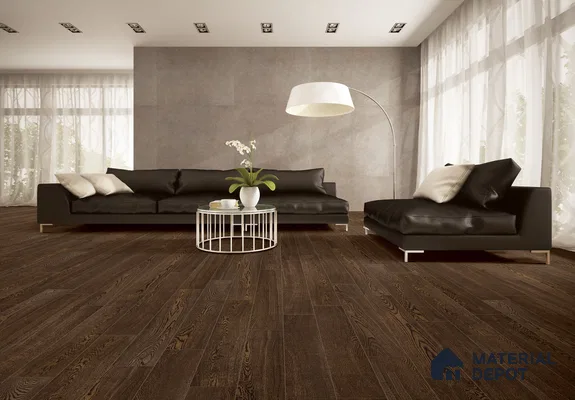 European Oak Engineered Wood Floor EF 00063 E Willow Dusk 47 x 5 inch (1200x127 mm) - 12 mm | Multilayer Flooring | 2 mm Top Layer | Suitable with Underfloor Heating | UV Lacquer Coating | Brushed Finish | Drop Lock | 25 Years Warranty