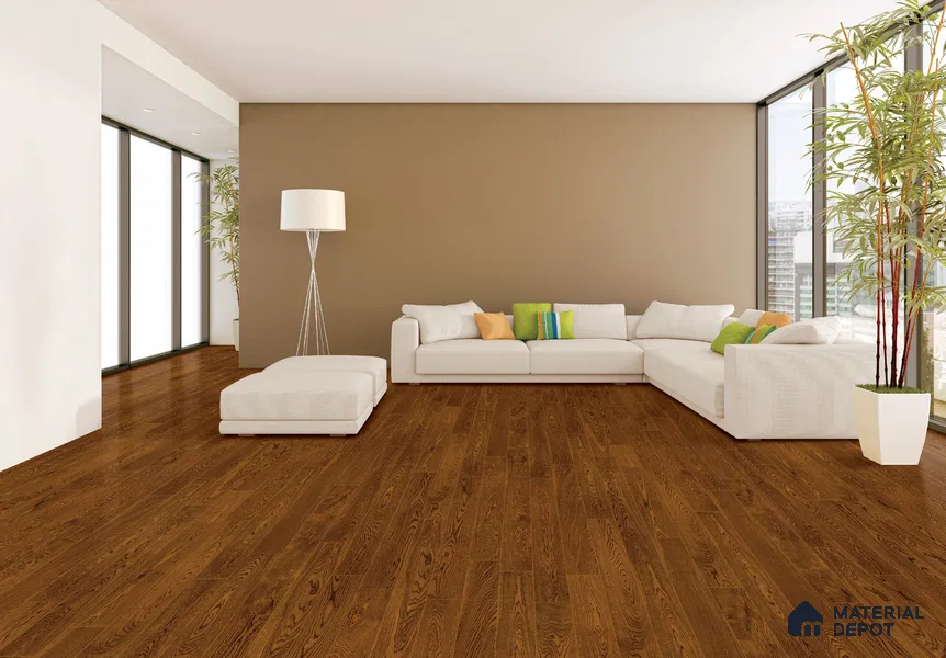 European Oak Engineered Wood Floor EF 00063 Willow Golden Hour 47 x 5 inch (1200x127 mm) - 12 mm | Multilayer Flooring | 2 mm Top Layer | Suitable with Underfloor Heating | UV Lacquer Coating | Brushed Finish | Drop Lock | 25 Years Warranty