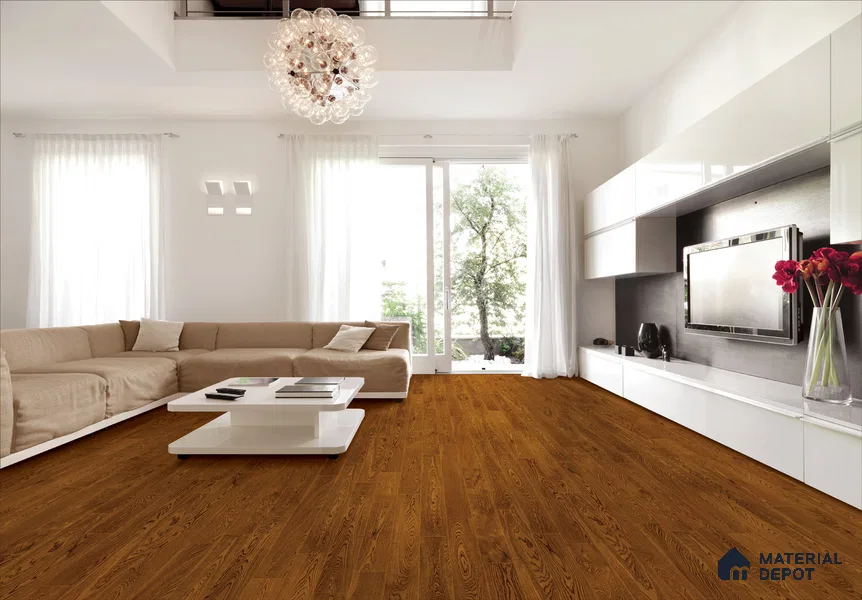 European Oak Engineered Wood Floor EF 00063 Willow Golden Hour 47 x 5 inch (1200x127 mm) - 12 mm | Multilayer Flooring | 2 mm Top Layer | Suitable with Underfloor Heating | UV Lacquer Coating | Brushed Finish | Drop Lock | 25 Years Warranty