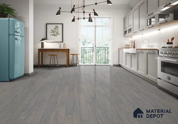 European Oak Engineered Wood Floor EF 00063 D Willow Levante 47 x 5 inch (1200x127 mm) - 12 mm | Multilayer Flooring | 2 mm Top Layer | Suitable with Underfloor Heating | UV Lacquer Coating | Brushed Finish | Drop Lock | 25 Years Warranty