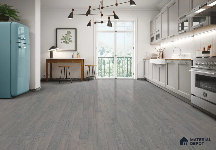 European Oak Engineered Wood Floor EF 00063 D Willow Levante 47 x 5 inch (1200x127 mm) - 12 mm | Multilayer Flooring | 2 mm Top Layer | Suitable with Underfloor Heating | UV Lacquer Coating | Brushed Finish | Drop Lock | 25 Years Warranty