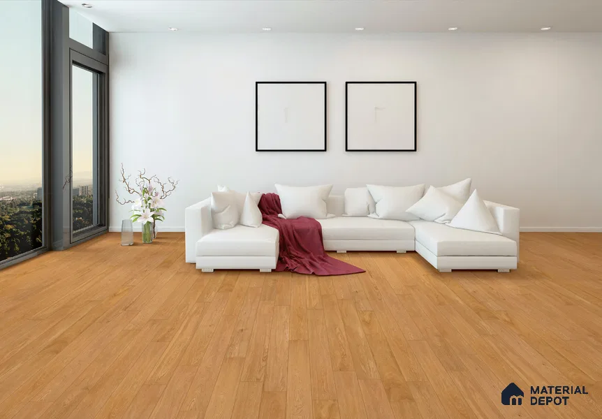 European Oak Engineered Wood Floor EF 00063 F Willow Origine 47 x 5 inch (1200x127 mm) - 12 mm | Multilayer Flooring | 2 mm Top Layer | Suitable with Underfloor Heating | UV Lacquer Coating | Brushed Finish | Drop Lock | 25 Years Warranty
