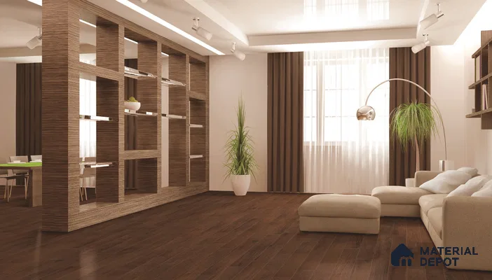 Hardwood Engineered Floor EF 00064 Slimy Brown Walnut 35 x 5 inch (900x120 mm) - 14 mm | Multilayer Flooring | 3 mm Top Layer