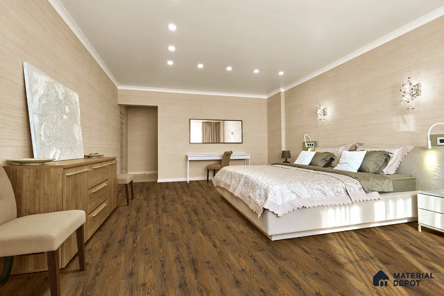 HDF Real Wood Matte Surface Laminate Wood Floor AC5 Grade LF 00339 F Evoke Burnt Sienna 48 x 7 inch (1217x168 mm) - 12 mm | Aqua Protect 12 Hours Water Resistance | Anti Static and Stain Resistant | 0.5 mm V Groove | Embossed In Register (EIR) Surface | Uniclic Installation | 36 Plank Variations | 20 Years Warranty