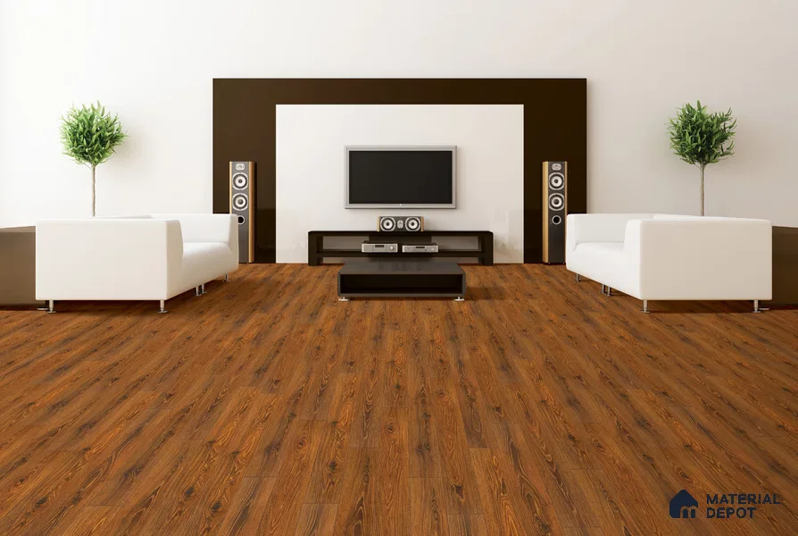 HDF Real Wood Matte Surface Laminate Wood Floor AC5 Grade LF 00339 D Evoke Crafted Oak 48 x 7 inch (1217x168 mm) - 12 mm | Aqua Protect 12 Hours Water Resistance | Anti Static and Stain Resistant | 0.5 mm V Groove | Embossed In Register (EIR) Surface | Uniclic Installation | 36 Plank Variations | 20 Years Warranty
