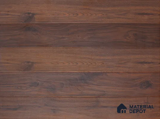 HDF Real Wood Matte Surface Laminate Wood Floor AC5 Grade LF 00339 C Evoke Dark Walnut 48 x 7 inch (1217x168 mm) - 12 mm | Aqua Protect 12 Hours Water Resistance | Anti Static and Stain Resistant | 0.5 mm V Groove | Embossed In Register (EIR) Surface | Uniclic Installation | 36 Plank Variations | 20 Years Warranty