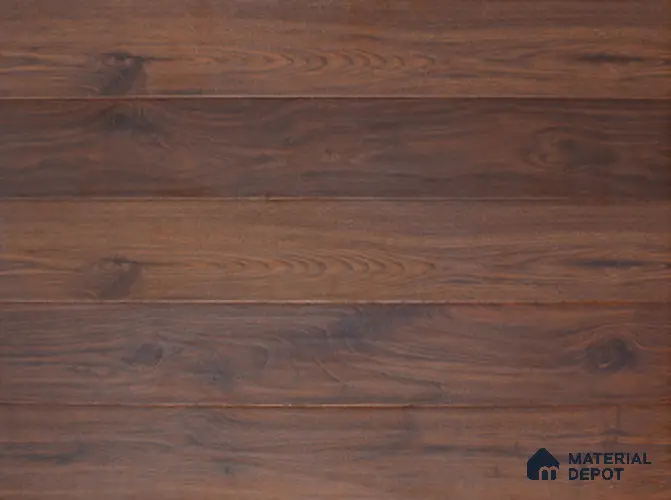 HDF Real Wood Matte Surface Laminate Wood Floor AC5 Grade LF 00339 C Evoke Dark Walnut 48 x 7 inch (1217x168 mm) - 12 mm | Aqua Protect 12 Hours Water Resistance | Anti Static and Stain Resistant | 0.5 mm V Groove | Embossed In Register (EIR) Surface | Uniclic Installation | 36 Plank Variations | 20 Years Warranty