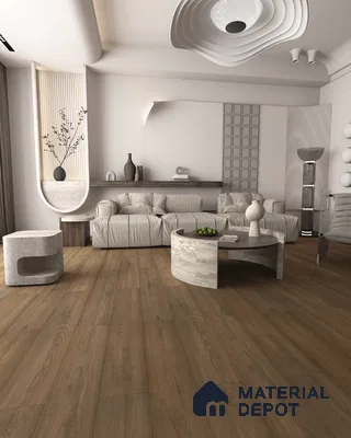 HDF Real Wood Matte Surface Laminate Wood Floor AC5 Grade LF 00342 E Elegancia Golden Ember 48 x 8 inch (1216x197 mm) - 8 mm | 100% Water Proof | Anti Static and Stain Resistant | 0.5 mm V Groove | EIR Surface | Uniclic Installation | 48 Plank Variations