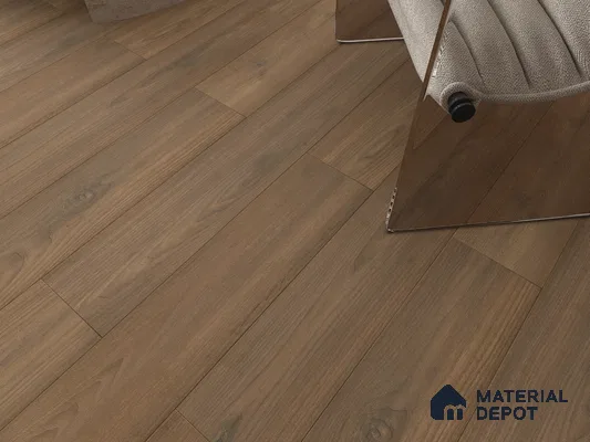 HDF Real Wood Matte Surface Laminate Wood Floor AC5 Grade LF 00342 E Elegancia Golden Ember 48 x 8 inch (1216x197 mm) - 8 mm | 100% Water Proof | Anti Static and Stain Resistant | 0.5 mm V Groove | EIR Surface | Uniclic Installation | 48 Plank Variations