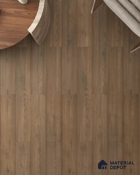 HDF Real Wood Matte Surface Laminate Wood Floor AC5 Grade LF 00342 E Elegancia Golden Ember 48 x 8 inch (1216x197 mm) - 8 mm | 100% Water Proof | Anti Static and Stain Resistant | 0.5 mm V Groove | EIR Surface | Uniclic Installation | 48 Plank Variations