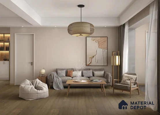 HDF Real Wood Matte Surface Laminate Wood Floor AC5 Grade LF 00342 F Elegancia Mystic Umber 48 x 8 inch (1216x197 mm) - 8 mm | 100% Water Proof | Anti Static and Stain Resistant | 0.5 mm V Groove | EIR Surface | Uniclic Installation | 48 Plank Variations