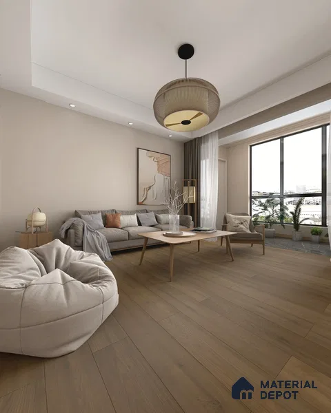 HDF Real Wood Matte Surface Laminate Wood Floor AC5 Grade LF 00342 F Elegancia Mystic Umber 48 x 8 inch (1216x197 mm) - 8 mm | 100% Water Proof | Anti Static and Stain Resistant | 0.5 mm V Groove | EIR Surface | Uniclic Installation | 48 Plank Variations