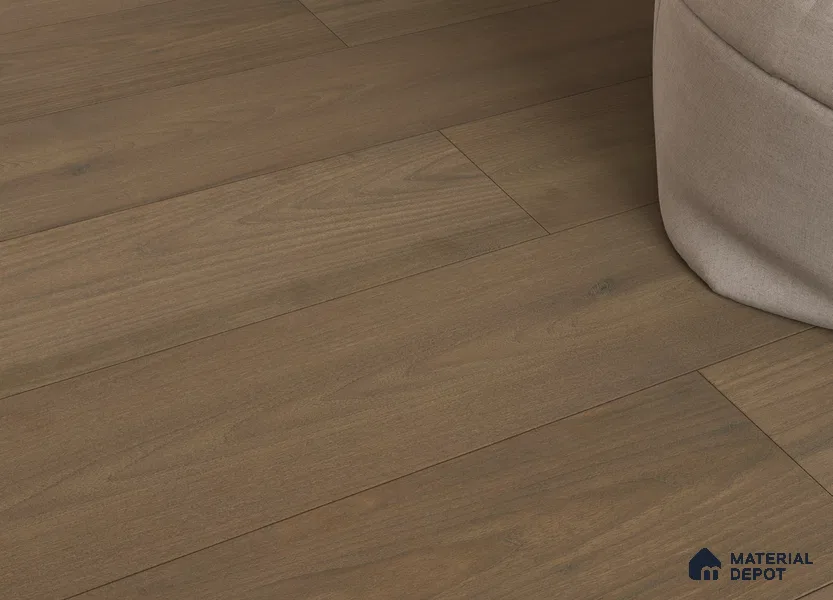 HDF Real Wood Matte Surface Laminate Wood Floor AC5 Grade LF 00342 F Elegancia Mystic Umber 48 x 8 inch (1216x197 mm) - 8 mm | 100% Water Proof | Anti Static and Stain Resistant | 0.5 mm V Groove | EIR Surface | Uniclic Installation | 48 Plank Variations