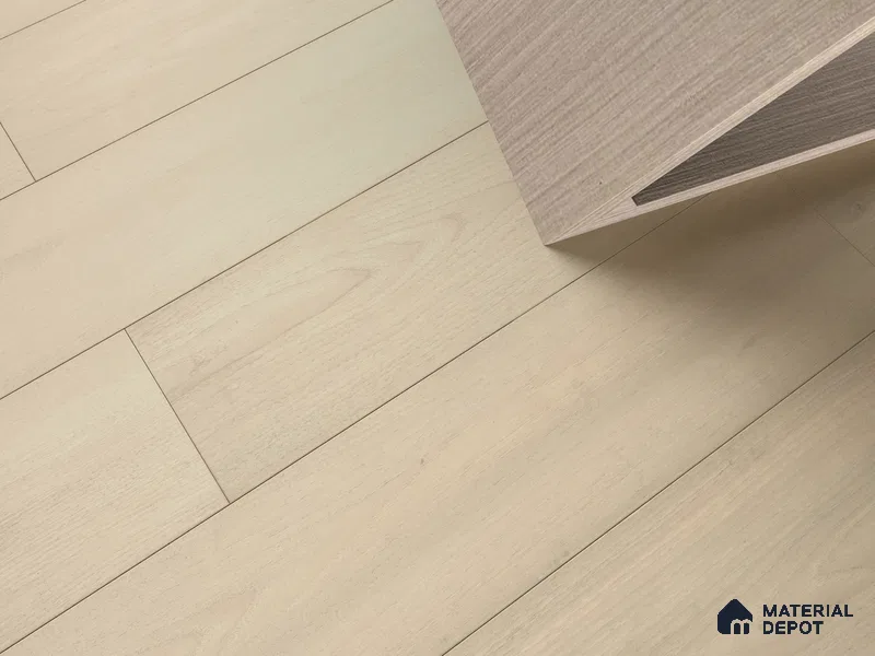 HDF Real Wood Matte Surface Laminate Wood Floor AC5 Grade LF 00342 G Elegancia Silken Sepia 48 x 8 inch (1216x197 mm) - 8 mm | 100% Water Proof | Anti Static and Stain Resistant | 0.5 mm V Groove | EIR Surface | Uniclic Installation | 48 Plank Variations