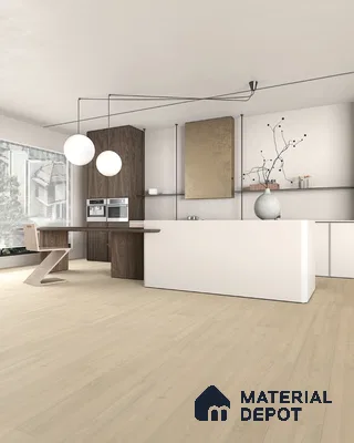 HDF Real Wood Matte Surface Laminate Wood Floor AC5 Grade LF 00342 G Elegancia Silken Sepia 48 x 8 inch (1216x197 mm) - 8 mm | 100% Water Proof | Anti Static and Stain Resistant | 0.5 mm V Groove | EIR Surface | Uniclic Installation | 48 Plank Variations