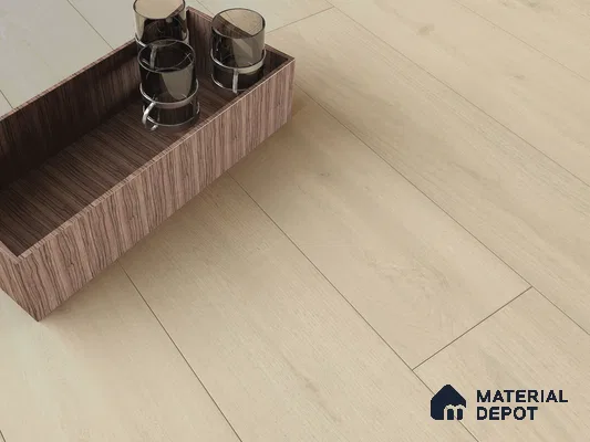 HDF Real Wood Matte Surface Laminate Wood Floor AC5 Grade LF 00342 G Elegancia Silken Sepia 48 x 8 inch (1216x197 mm) - 8 mm | 100% Water Proof | Anti Static and Stain Resistant | 0.5 mm V Groove | EIR Surface | Uniclic Installation | 48 Plank Variations
