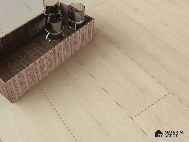 HDF Real Wood Matte Surface Laminate Wood Floor AC5 Grade LF 00342 G Elegancia Silken Sepia 48 x 8 inch (1216x197 mm) - 8 mm | 100% Water Proof | Anti Static and Stain Resistant | 0.5 mm V Groove | EIR Surface | Uniclic Installation | 48 Plank Variations