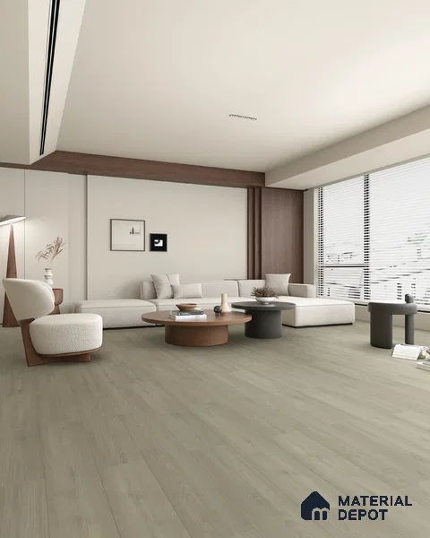 HDF Real Wood Matte Surface Laminate Wood Floor AC5 Grade LF 00342 B Elegancia Twilight Whisper 48 x 8 inch (1216x197 mm) - 8 mm | 100% Water Proof | Anti Static and Stain Resistant | 0.5 mm V Groove | EIR Surface | Uniclic Installation | 48 Plank Variations