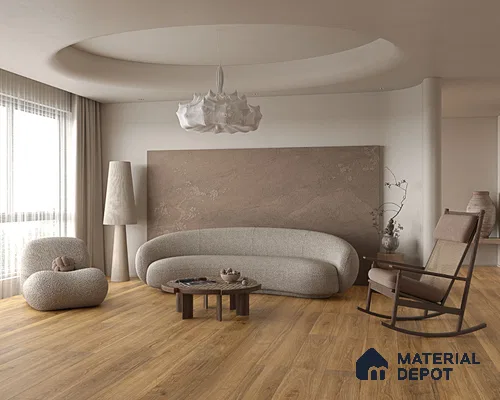 HDF Real Wood Touch Surface Hybrid Laminate Wood Floor AC5 Grade LF 00341 E Immenso Classic Walnut 73 x 9 inch (1845x235 mm) - 10 mm | 100% Water Proof | Anti Static and Stain Resistant | 0.5 mm V Groove | 2G Click Locking Installation | 36 Plank Variations | 25 Years Warranty