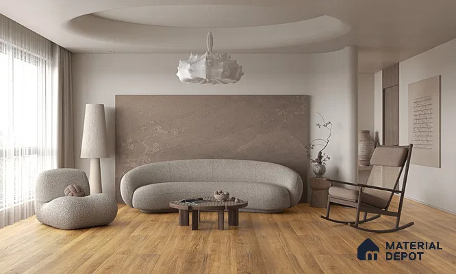 HDF Real Wood Touch Surface Hybrid Laminate Wood Floor AC5 Grade LF 00341 E Immenso Classic Walnut 73 x 9 inch (1845x235 mm) - 10 mm | 100% Water Proof | Anti Static and Stain Resistant | 0.5 mm V Groove | 2G Click Locking Installation | 36 Plank Variations | 25 Years Warranty