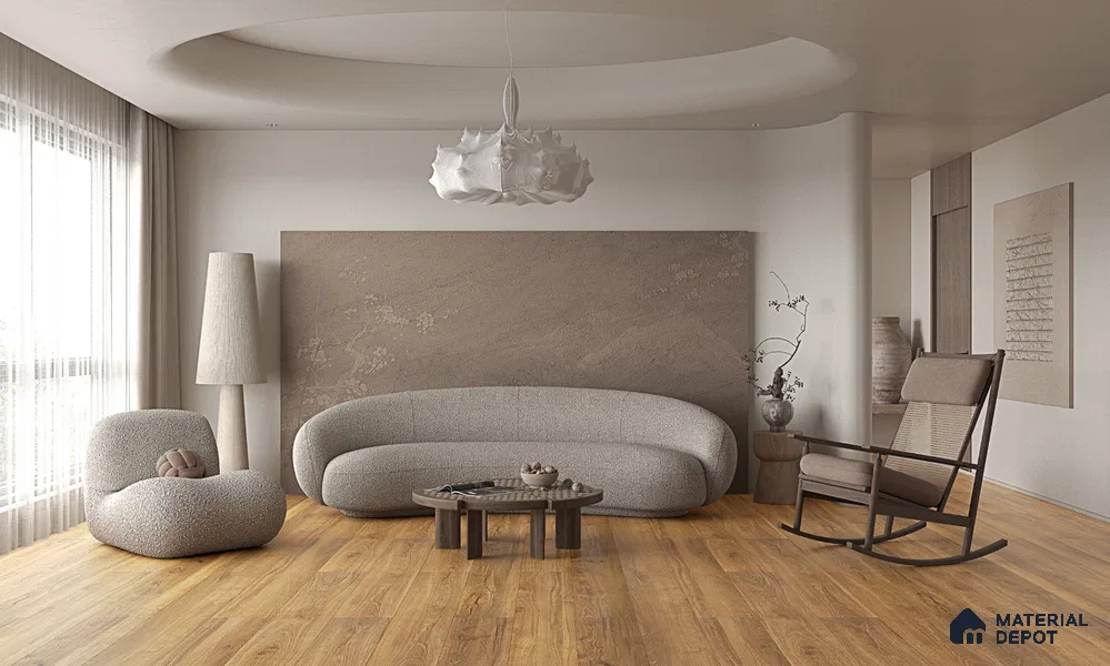 HDF Real Wood Touch Surface Hybrid Laminate Wood Floor AC5 Grade LF 00341 E Immenso Classic Walnut 73 x 9 inch (1845x235 mm) - 10 mm | 100% Water Proof | Anti Static and Stain Resistant | 0.5 mm V Groove | 2G Click Locking Installation | 36 Plank Variations | 25 Years Warranty