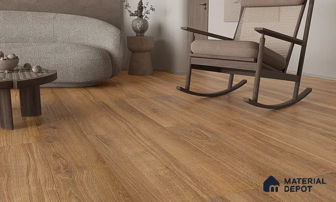 HDF Real Wood Touch Surface Hybrid Laminate Wood Floor AC5 Grade LF 00341 E Immenso Classic Walnut 73 x 9 inch (1845x235 mm) - 10 mm | 100% Water Proof | Anti Static and Stain Resistant | 0.5 mm V Groove | 2G Click Locking Installation | 36 Plank Variations | 25 Years Warranty