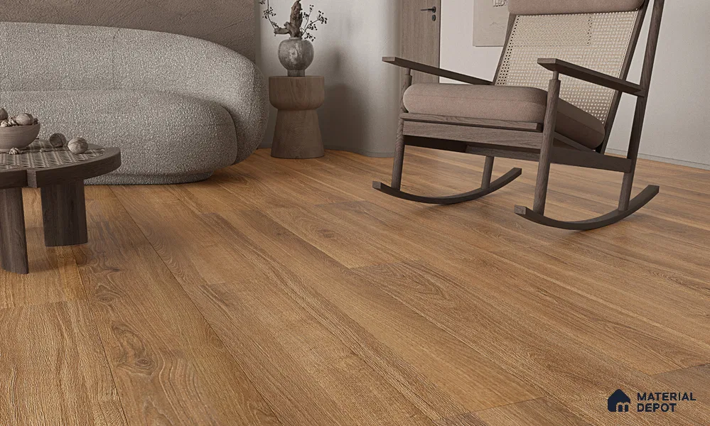 HDF Real Wood Touch Surface Hybrid Laminate Wood Floor AC5 Grade LF 00341 E Immenso Classic Walnut 73 x 9 inch (1845x235 mm) - 10 mm | 100% Water Proof | Anti Static and Stain Resistant | 0.5 mm V Groove | 2G Click Locking Installation | 36 Plank Variations | 25 Years Warranty