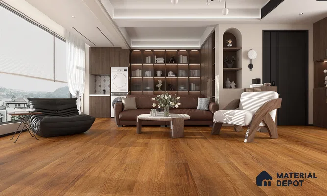 HDF Real Wood Touch Surface Hybrid Laminate Wood Floor AC5 Grade LF 00341 F Immenso Espresso Walnut 73 x 9 inch (1845x235 mm) - 10 mm | 100% Water Proof | Anti Static and Stain Resistant | 0.5 mm V Groove | 2G Click Locking Installation | 36 Plank Variations | 25 Years Warranty