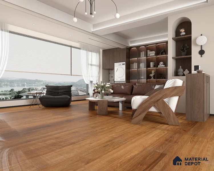 HDF Real Wood Touch Surface Hybrid Laminate Wood Floor AC5 Grade LF 00341 F Immenso Espresso Walnut 73 x 9 inch (1845x235 mm) - 10 mm | 100% Water Proof | Anti Static and Stain Resistant | 0.5 mm V Groove | 2G Click Locking Installation | 36 Plank Variations | 25 Years Warranty