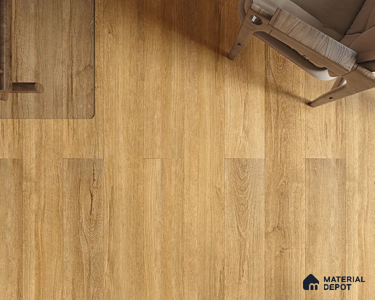 HDF Real Wood Touch Surface Hybrid Laminate Wood Floor AC5 Grade LF 00341 B Immenso Rich Caramel 73 x 9 inch (1845x235 mm) - 10 mm | 100% Water Proof | Anti Static and Stain Resistant | 0.5 mm V Groove | 2G Click Locking Installation | 36 Plank Variations | 25 Years Warranty