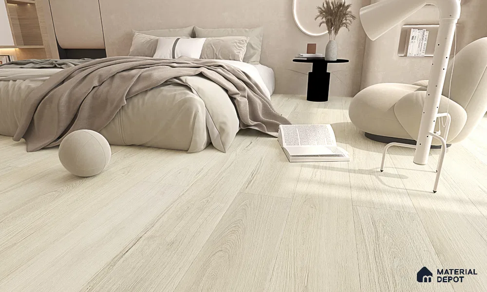 HDF Real Wood Touch Surface Hybrid Laminate Wood Floor AC5 Grade LF 00341 C Immenso Silver Grey 73 x 9 inch (1845x235 mm) - 10 mm | 100% Water Proof | Anti Static and Stain Resistant | 0.5 mm V Groove | 2G Click Locking Installation | 36 Plank Variations | 25 Years Warranty