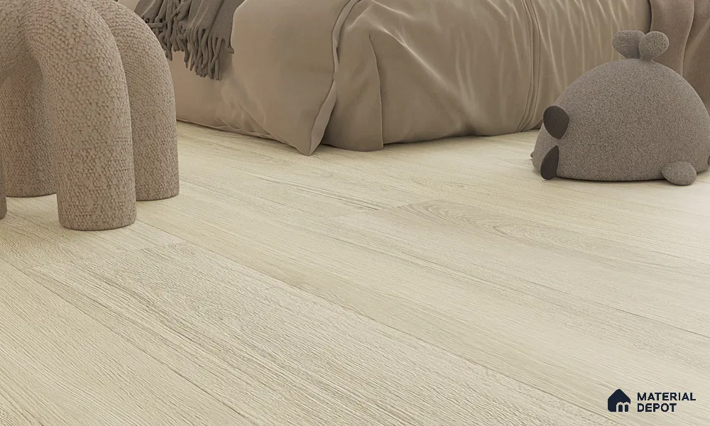 HDF Real Wood Touch Surface Hybrid Laminate Wood Floor AC5 Grade LF 00341 C Immenso Silver Grey 73 x 9 inch (1845x235 mm) - 10 mm | 100% Water Proof | Anti Static and Stain Resistant | 0.5 mm V Groove | 2G Click Locking Installation | 36 Plank Variations | 25 Years Warranty