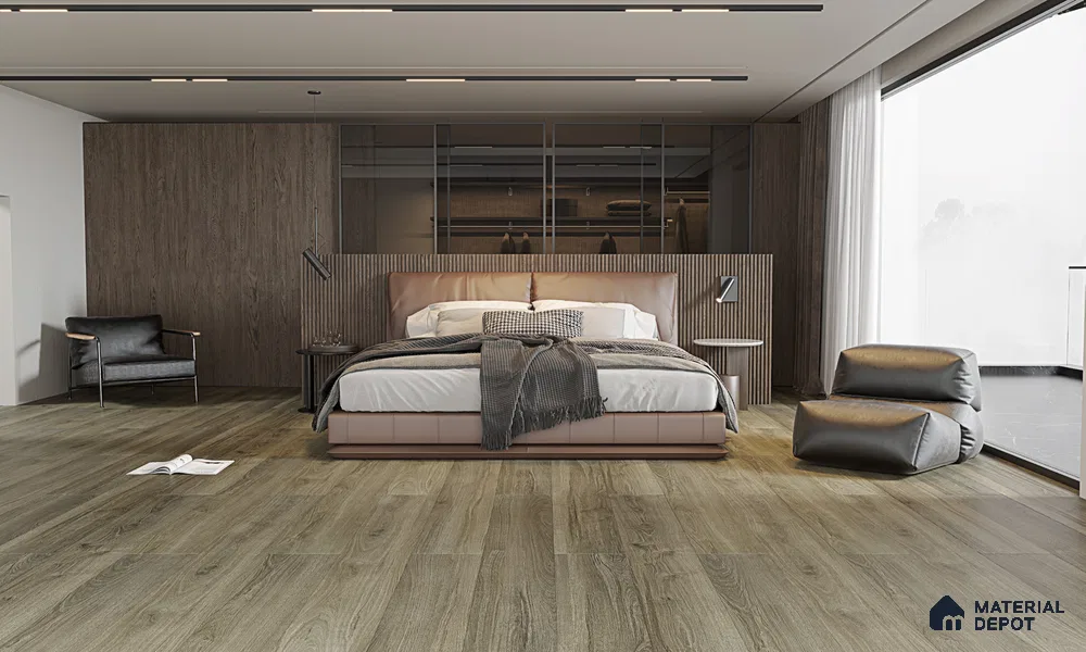 HDF Real Wood Touch Surface Hybrid Laminate Wood Floor AC5 Grade LF 00341 D Immenso Vintage Walnut 73 x 9 inch (1845x235 mm) - 10 mm | 100% Water Proof | Anti Static and Stain Resistant | 0.5 mm V Groove | 2G Click Locking Installation | 36 Plank Variations | 25 Years Warranty