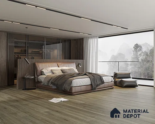 HDF Real Wood Touch Surface Hybrid Laminate Wood Floor AC5 Grade LF 00341 D Immenso Vintage Walnut 73 x 9 inch (1845x235 mm) - 10 mm | 100% Water Proof | Anti Static and Stain Resistant | 0.5 mm V Groove | 2G Click Locking Installation | 36 Plank Variations | 25 Years Warranty