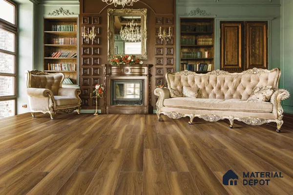 HDF Laminate Wood Floor AC5 Grade LF 00333 H Radiance Barley Oak 48 x 8 inch (1217x197 mm) - 12 mm | Aqua Protect 12 Hours Water Resistance | Anti Static and Stain Resistant | 0.5 mm V Groove | Real Wood Touch Surface | Uniclic Installation | 14 Plank Variations | 20 Years Warranty