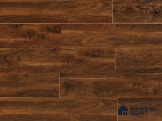 HDF Laminate Wood Floor AC5 Grade LF 00333 F Radiance River Walnut 48 x 8 inch (1217x197 mm) - 12 mm | Aqua Protect 12 Hours Water Resistance | Anti Static and Stain Resistant | 0.5 mm V Groove | Real Wood Touch Surface | Uniclic Installation | 14 Plank Variations | 20 Years Warranty