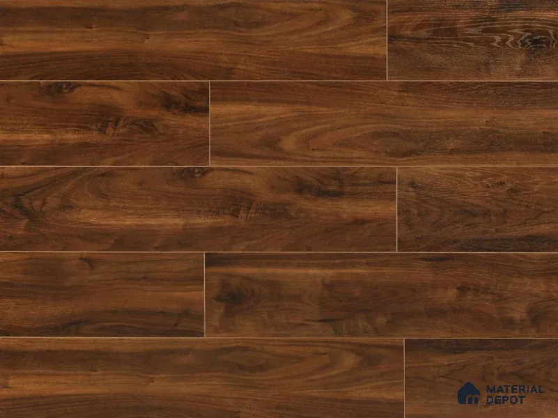 HDF Laminate Wood Floor AC5 Grade LF 00333 F Radiance River Walnut 48 x 8 inch (1217x197 mm) - 12 mm | Aqua Protect 12 Hours Water Resistance | Anti Static and Stain Resistant | 0.5 mm V Groove | Real Wood Touch Surface | Uniclic Installation | 14 Plank Variations | 20 Years Warranty