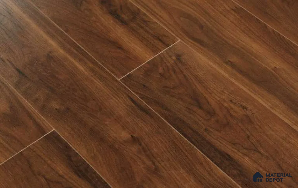 HDF Laminate Wood Floor AC5 Grade LF 00333 F Radiance River Walnut 48 x 8 inch (1217x197 mm) - 12 mm | Aqua Protect 12 Hours Water Resistance | Anti Static and Stain Resistant | 0.5 mm V Groove | Real Wood Touch Surface | Uniclic Installation | 14 Plank Variations | 20 Years Warranty