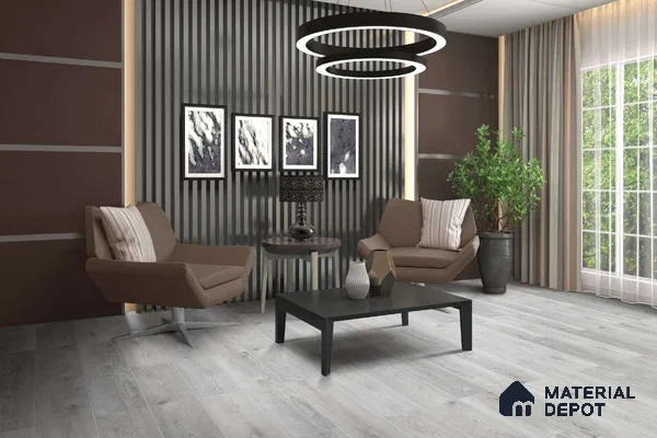 HDF Laminate Wood Floor AC5 Grade LF 00333 C Radiance Vita Old Grey 48 x 8 inch (1217x197 mm) - 12 mm | Aqua Protect 12 Hours Water Resistance | Anti Static and Stain Resistant | 0.5 mm V Groove | Real Wood Touch Surface | Uniclic Installation | 14 Plank Variations | 20 Years Warranty