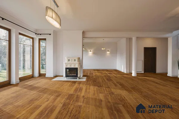 HDF Laminate Wood Floor AC5 Grade LF 00333 B Radiance Warehouse Walnut 48 x 8 inch (1217x197 mm) - 12 mm | Aqua Protect 12 Hours Water Resistance | Anti Static and Stain Resistant | 0.5 mm V Groove | Real Wood Touch Surface | Uniclic Installation | 14 Plank Variations | 20 Years Warranty