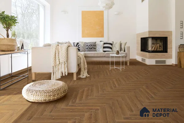 HDF Herringbone Real Wood Matte Surface Laminate Wood Floor AC5 Grade LF 00338 D Beaconia Angel Jasper 19 x 4 inch (470x95 mm) - 12 mm | Aqua Protect 12 Hours Water Resistance | Anti Static and Stain Resistant | 0.5 mm V Groove | Real Wood Touch Surface | Uniclic Installation | 36 Plank Variations | 20 Years Warranty