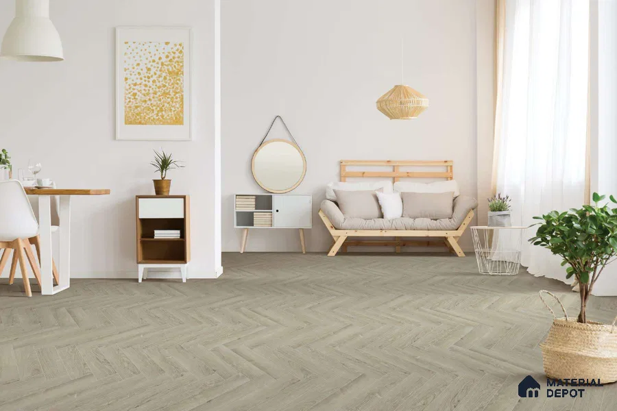 HDF Herringbone Real Wood Matte Surface Laminate Wood Floor AC5 Grade LF 00338 Beaconia Blanco Zeus 19 x 4 inch (470x95 mm) - 12 mm | Aqua Protect 12 Hours Water Resistance | Anti Static and Stain Resistant | 0.5 mm V Groove | Real Wood Touch Surface | Uniclic Installation | 36 Plank Variations | 20 Years Warranty
