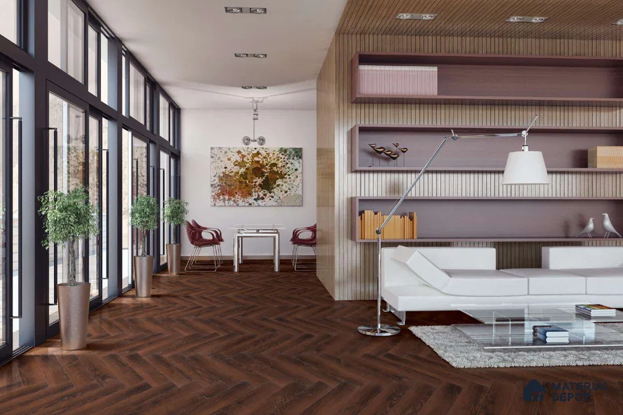 HDF Herringbone Real Wood Matte Surface Laminate Wood Floor AC5 Grade LF 00338 E Beaconia Macassar Ebony 19 x 4 inch (470x95 mm) - 12 mm | Aqua Protect 12 Hours Water Resistance | Anti Static and Stain Resistant | 0.5 mm V Groove | Real Wood Touch Surface | Uniclic Installation | 36 Plank Variations | 20 Years Warranty