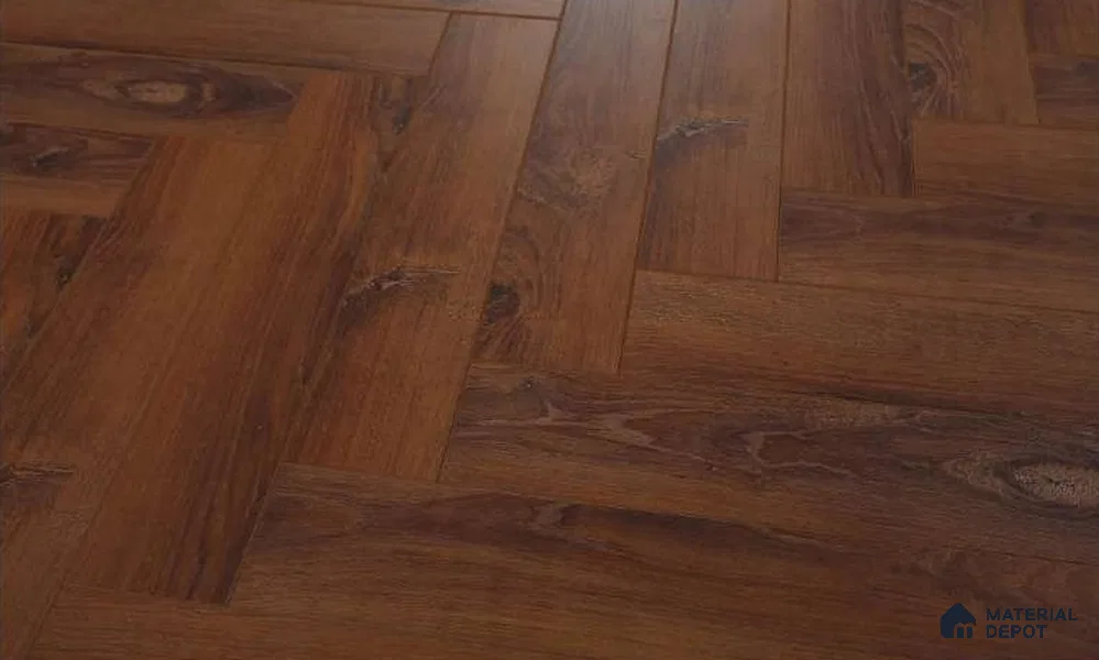 HDF Herringbone Real Wood Matte Surface Laminate Wood Floor AC5 Grade LF 00338 F Beaconia Rosa Aurora 19 x 4 inch (470x95 mm) - 12 mm | Aqua Protect 12 Hours Water Resistance | Anti Static and Stain Resistant | 0.5 mm V Groove | Real Wood Touch Surface | Uniclic Installation | 36 Plank Variations | 20 Years Warranty